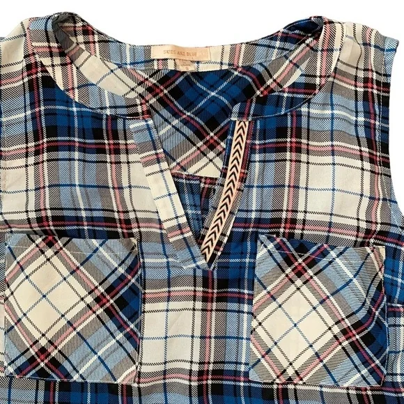 Women’s patterned tank tops size small Daniel Rainn, Skies Are Blue, Fun 2 Fun - Picture 3 of 10